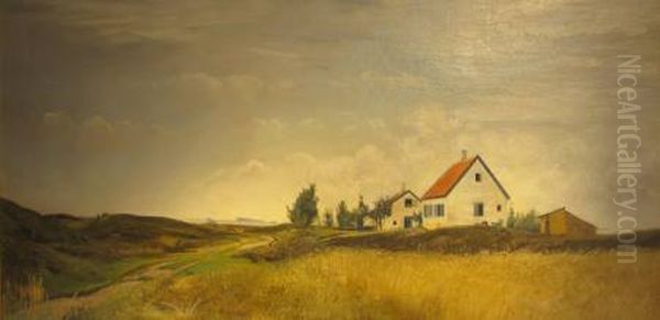 Lyngbakker Greve Strand Oil Painting by Laurits Andersen Ring