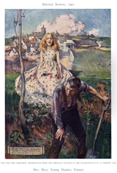 Joy and the Labourer Oil Painting by Mary Young Hunter
