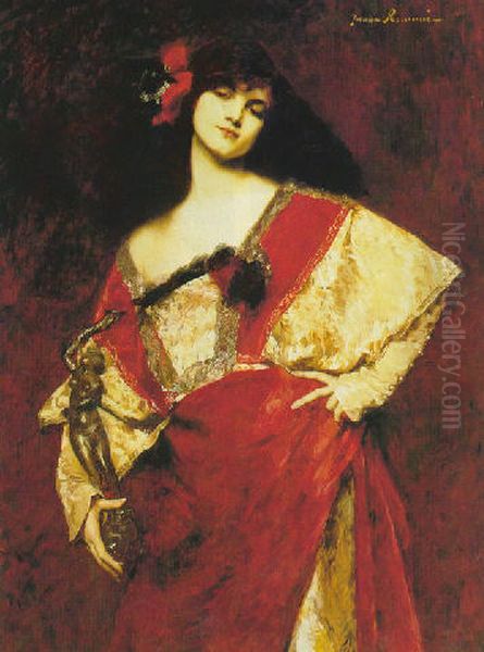 Portrait of Giovanella Oil Painting by Carolina Carlesimo