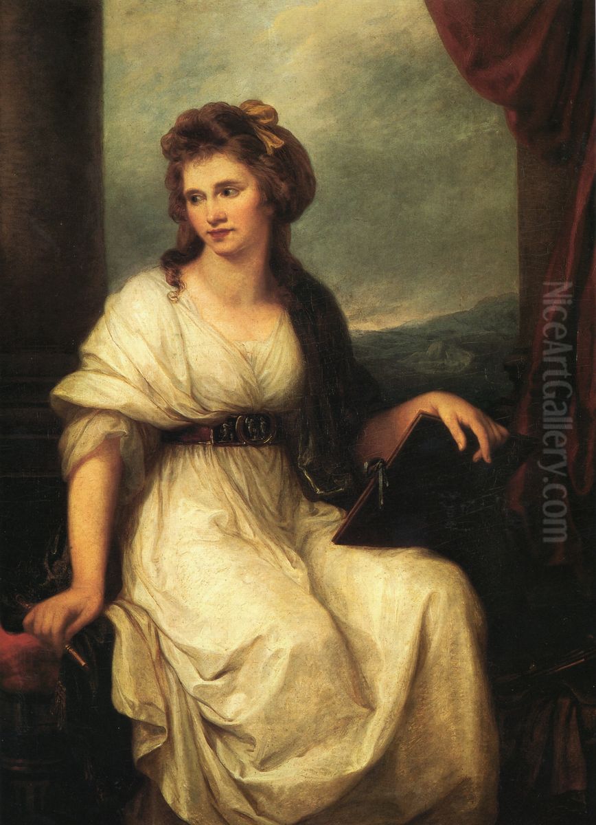 Self-portrait Oil Painting by Angelica Kauffmann