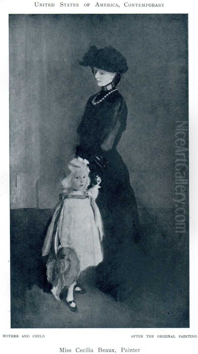 Mother and Child Oil Painting by Cecilia Beaux