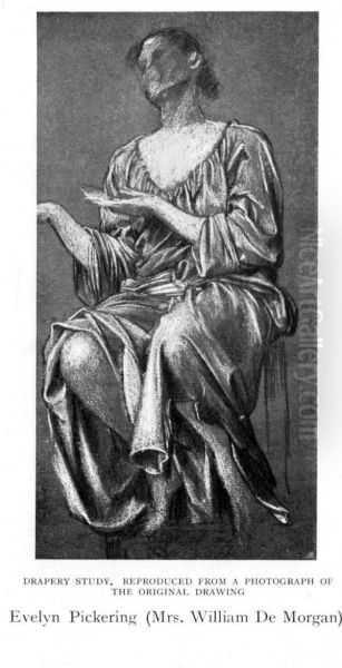 Drapery study Oil Painting by Evelyn de Morgan
