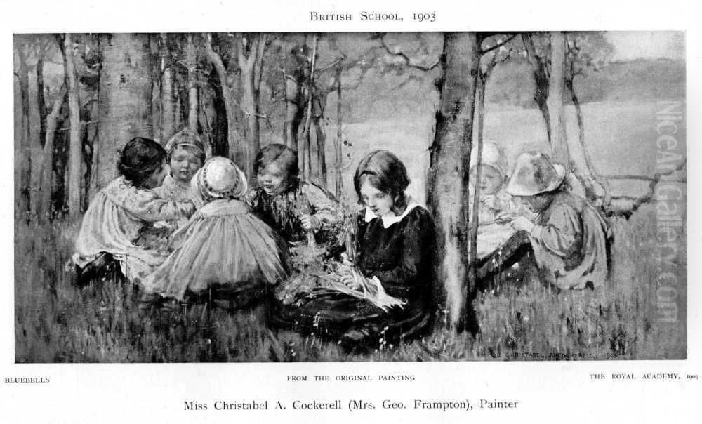 Bluebells Oil Painting by Christabel Cockerell