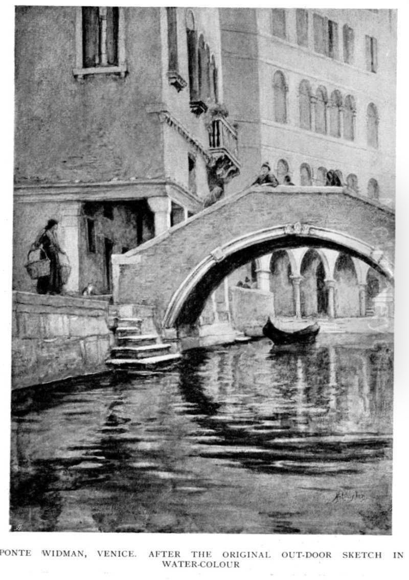 Ponte Widman, Venice Oil Painting by Helen Mary Elizabeth Allingham