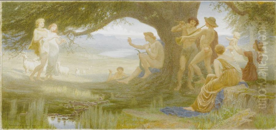 The Herdsmen of Admetus Oil Painting by Constance Phillott