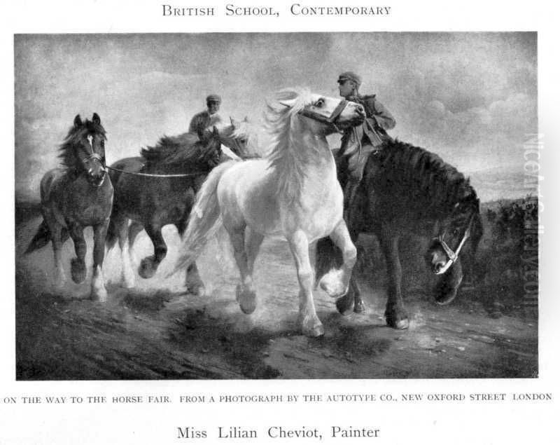 On the way to the Horse Fair Oil Painting by Lilian Cheviot