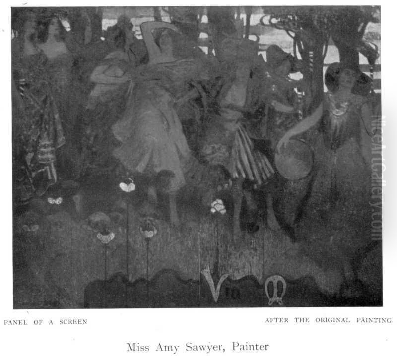 Panel of a Screen Oil Painting by Amy Sawyer