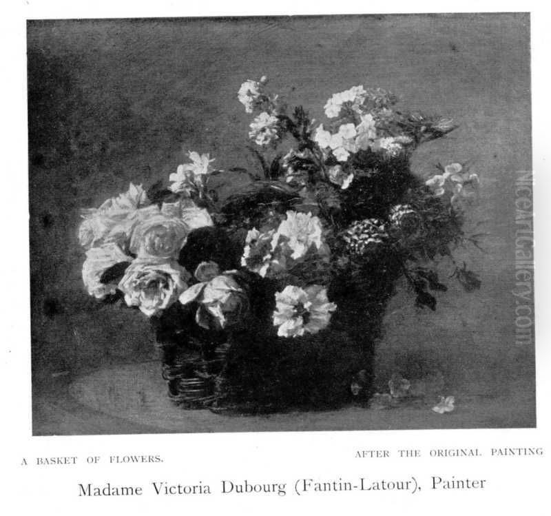 Une corbeille de fleurs Oil Painting by Victoria Dubourg Une corbeille de fleurs Oil Painting by Victoria Dubourg