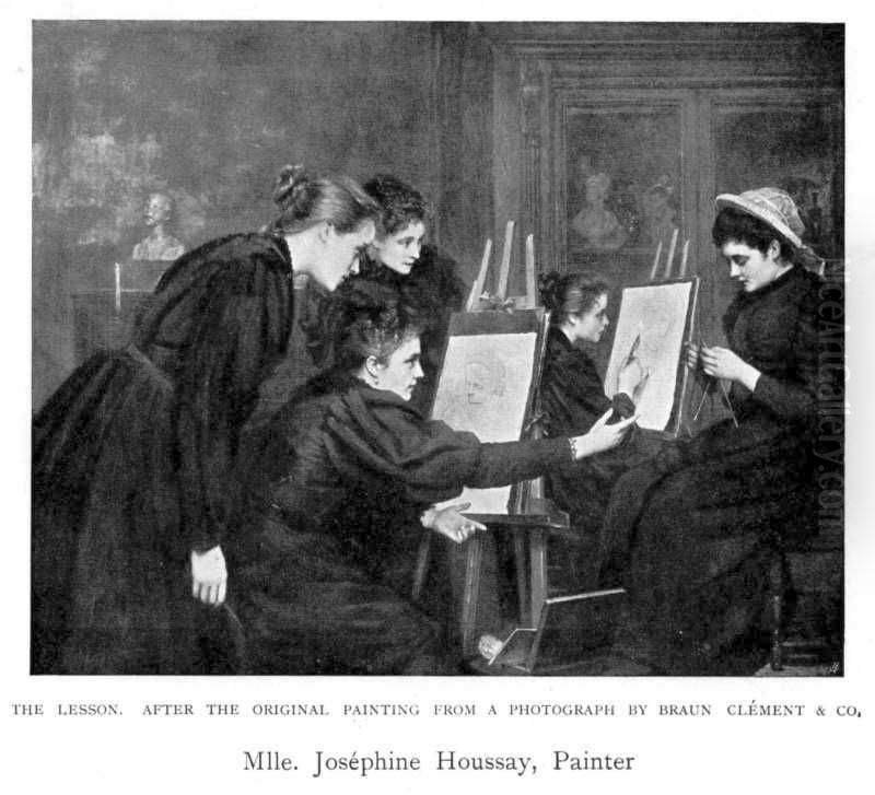The Lesson Oil Painting by Josephine Houssaye