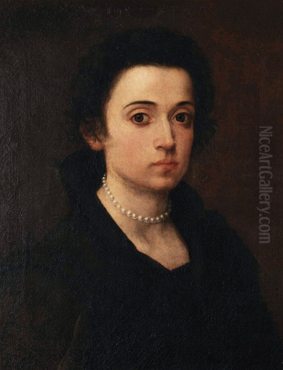 Self-portrait Oil Painting by Arcangela Paladini