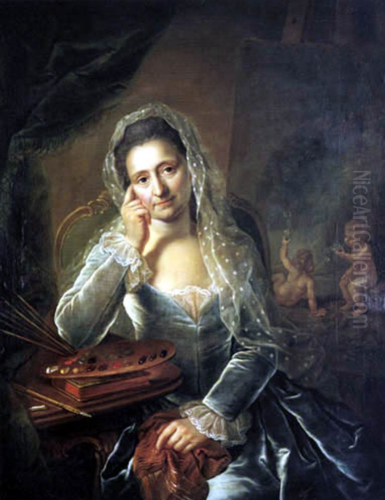 Self-portrait Oil Painting by Anna Rosina de Gasc