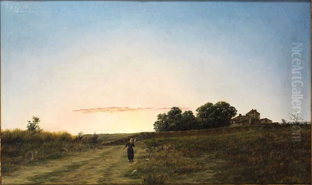 Paisatge rural Oil Painting by Rafael Maso i Valenti