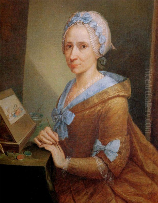 Self-portrait Oil Painting by Anna Bacherini Piattoli