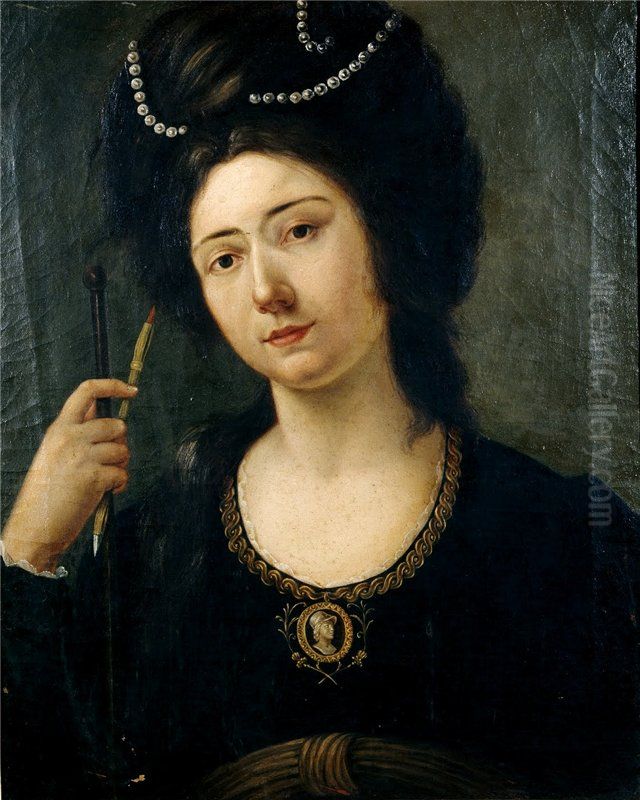 Self Portrait by Irene Parenti Duclos. Oil Painting by Irene Parenti Duclos