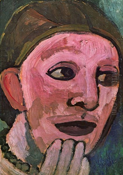Selbstportrat Oil Painting by Paula Modersohn-Becker
