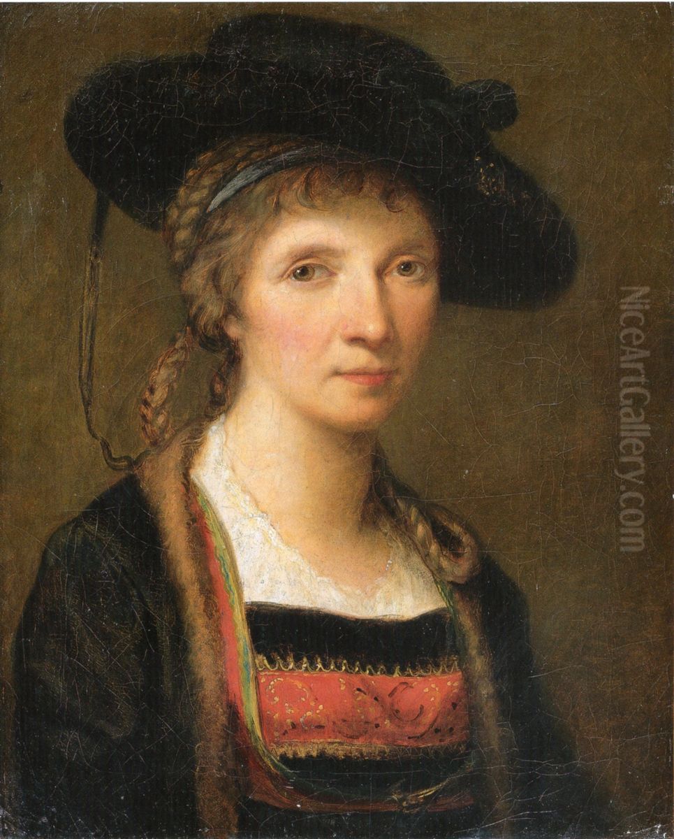Self-portrait Oil Painting by Angelica Kauffmann