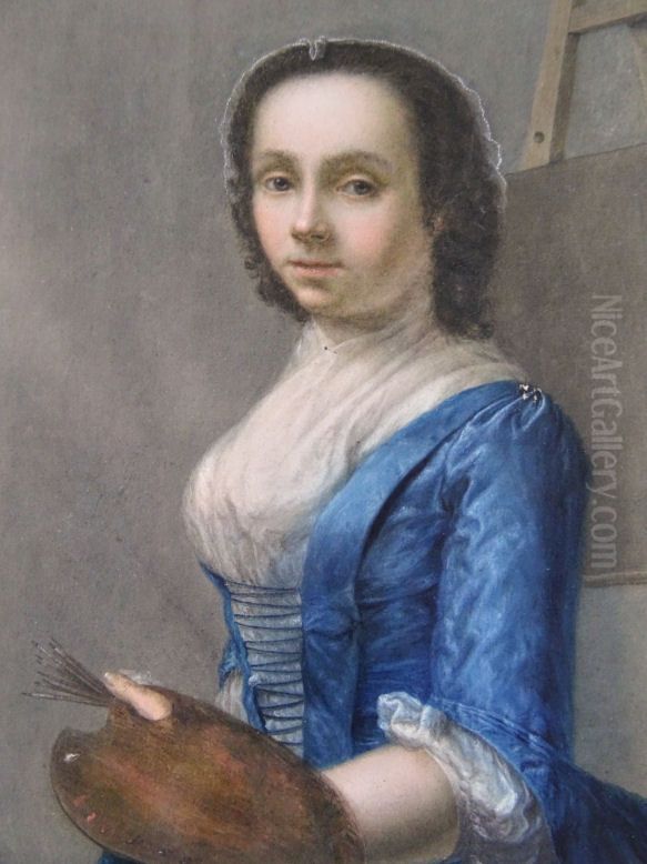 Self-portrait Oil Painting by Elisabeth Geertruida Wassenbergh