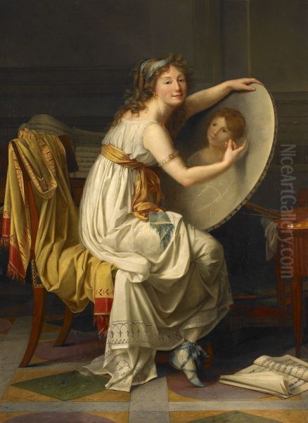 Presumed self-portrait Oil Painting by Adele Romany