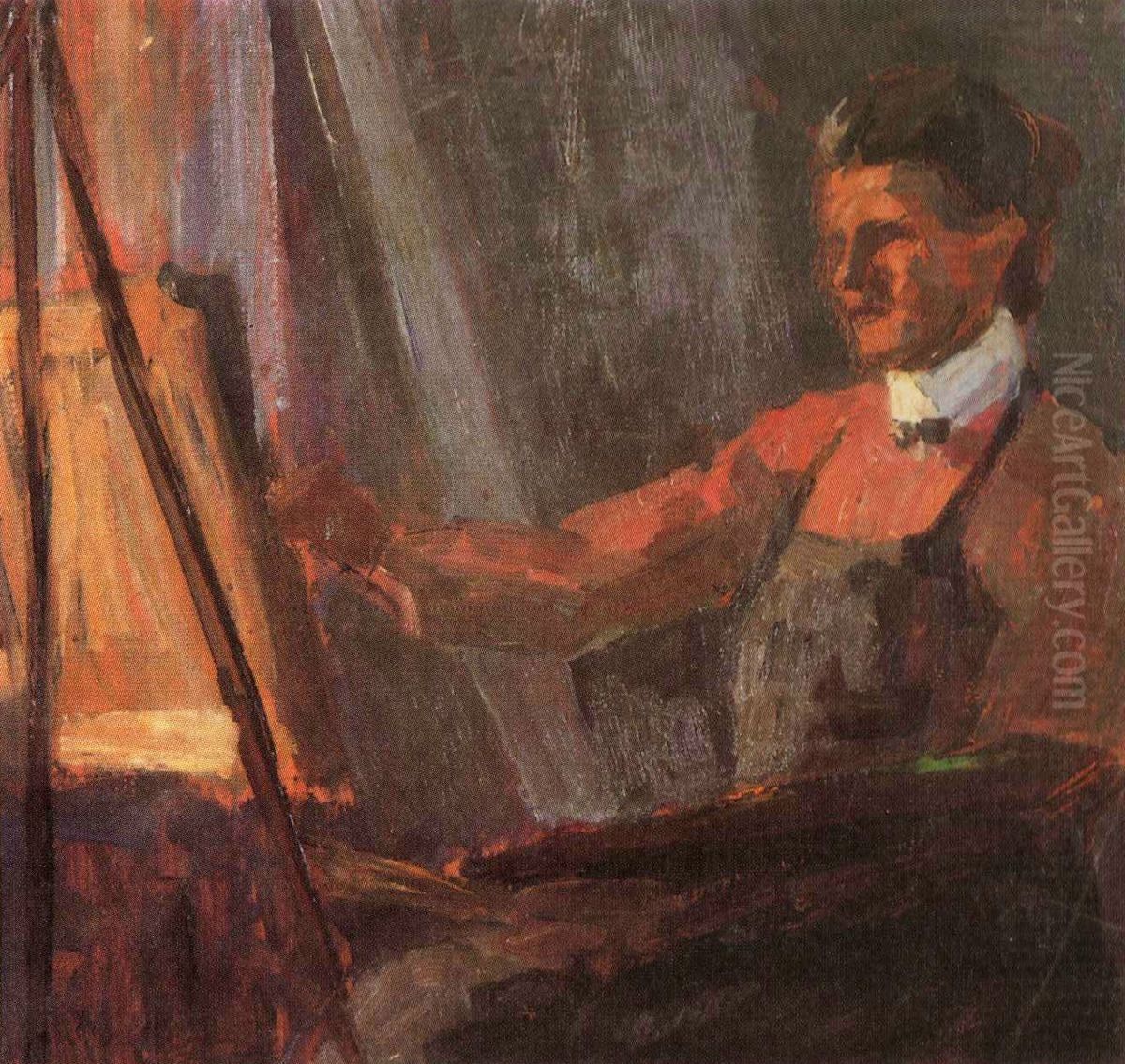 Self-portrait Oil Painting by Anna Feldhusen