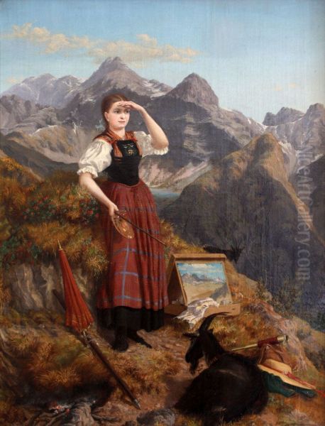 Self-portrait Oil Painting by Anna Stainer-Knittel
