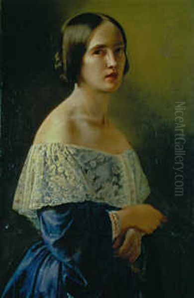 Self-portrait Oil Painting by Elisabeth Baumann