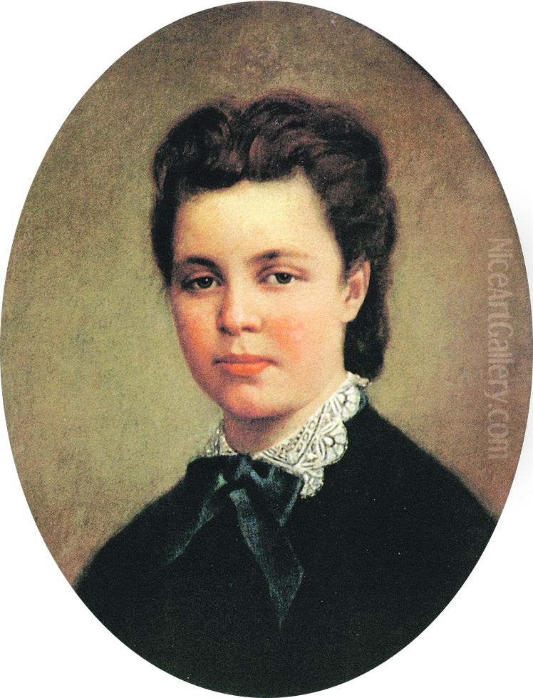 Self-portrait Oil Painting by Helena Germounik