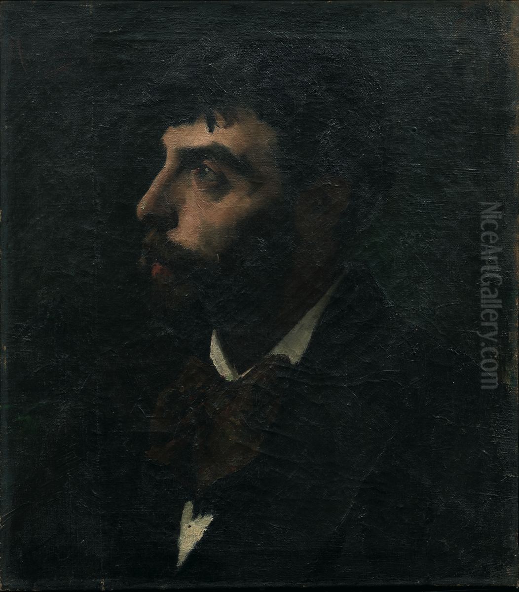 Portrait de Jean Riviere Oil Painting by Henri-Jean Guillaume Martin