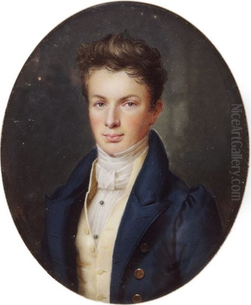 Portrait of Thomas II Dobree Oil Painting by Pierre-Louis Bouvier