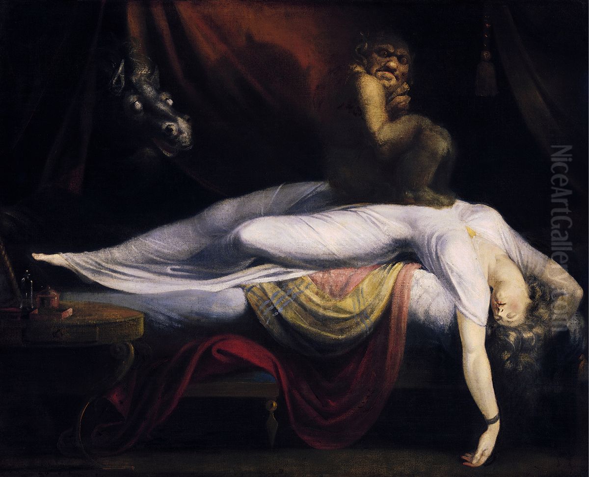 Zmora Oil Painting by Henry Fuseli Zmora Oil Painting by Henry Fuseli