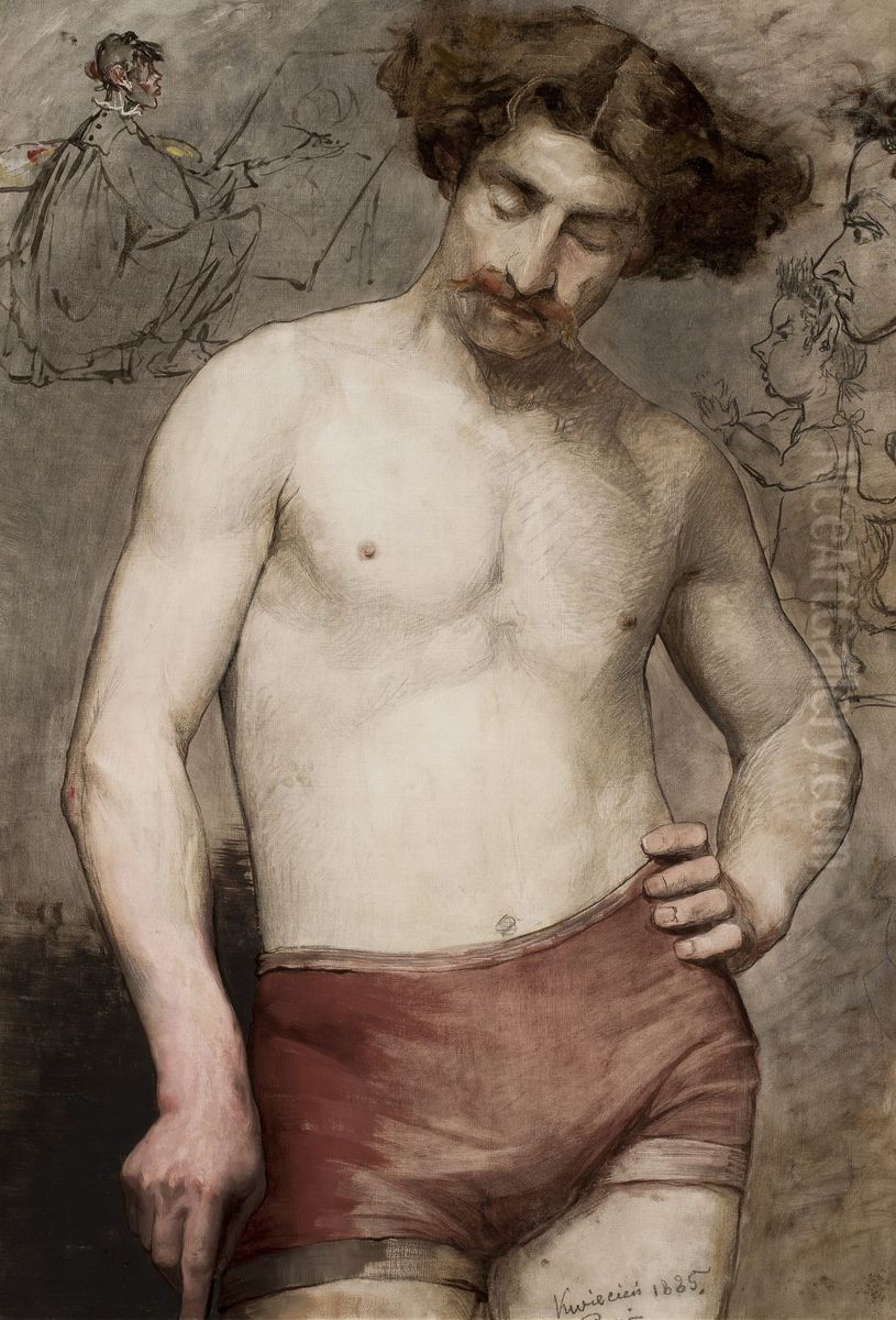 Polakt meski - studium Oil Painting by Anna Bilinska-Bohdanowicz