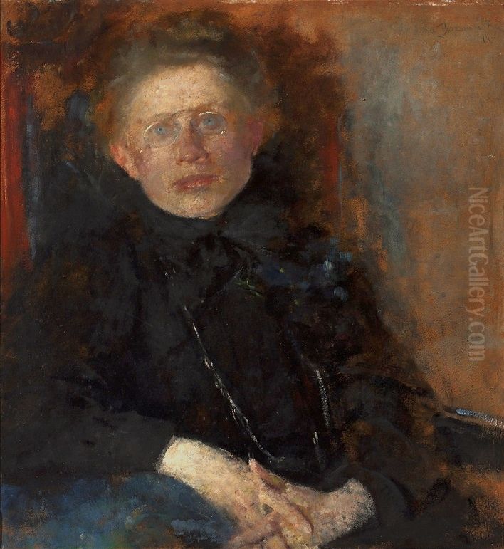 Portrait of Anna Saryusz Zaleska (ca. 1880-after 1863), painter Oil Painting by Olga Boznanska Portrait of Anna Saryusz Zaleska (ca. 1880-after 1863), painter Oil Painting by Olga Boznanska