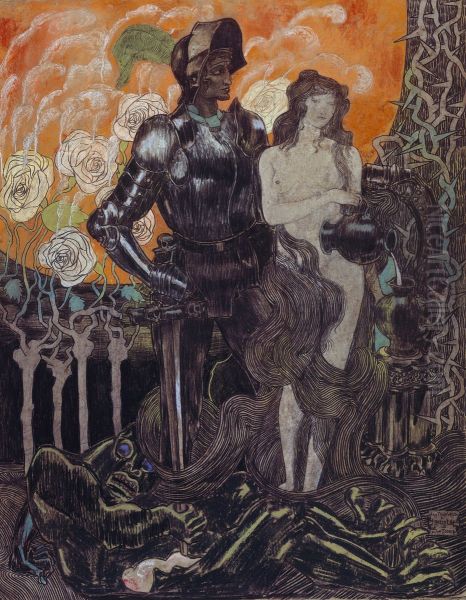 Aurore Oil Painting by Jan Toorop