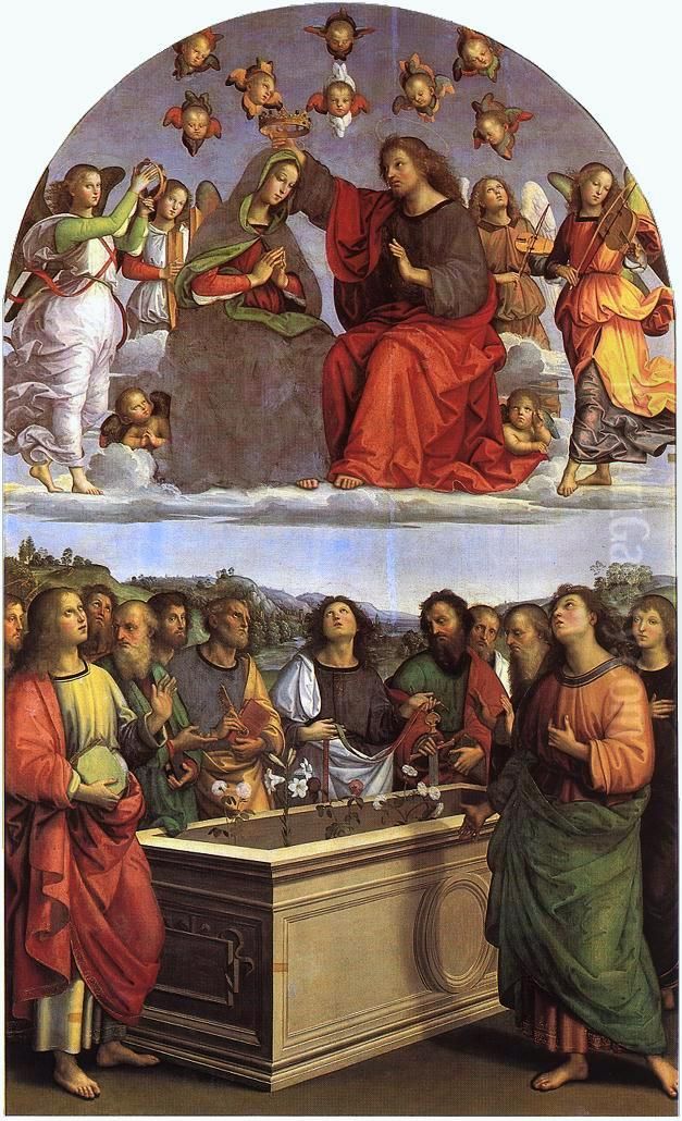 coronation of the Virgin Oil Painting by Raphael