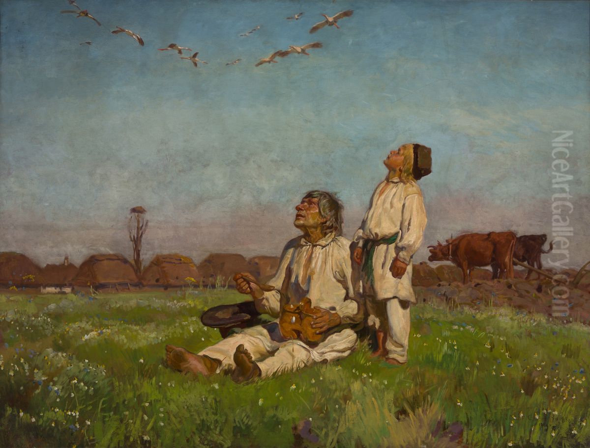 Aisty Oil Painting by Jozef Chelmonski
