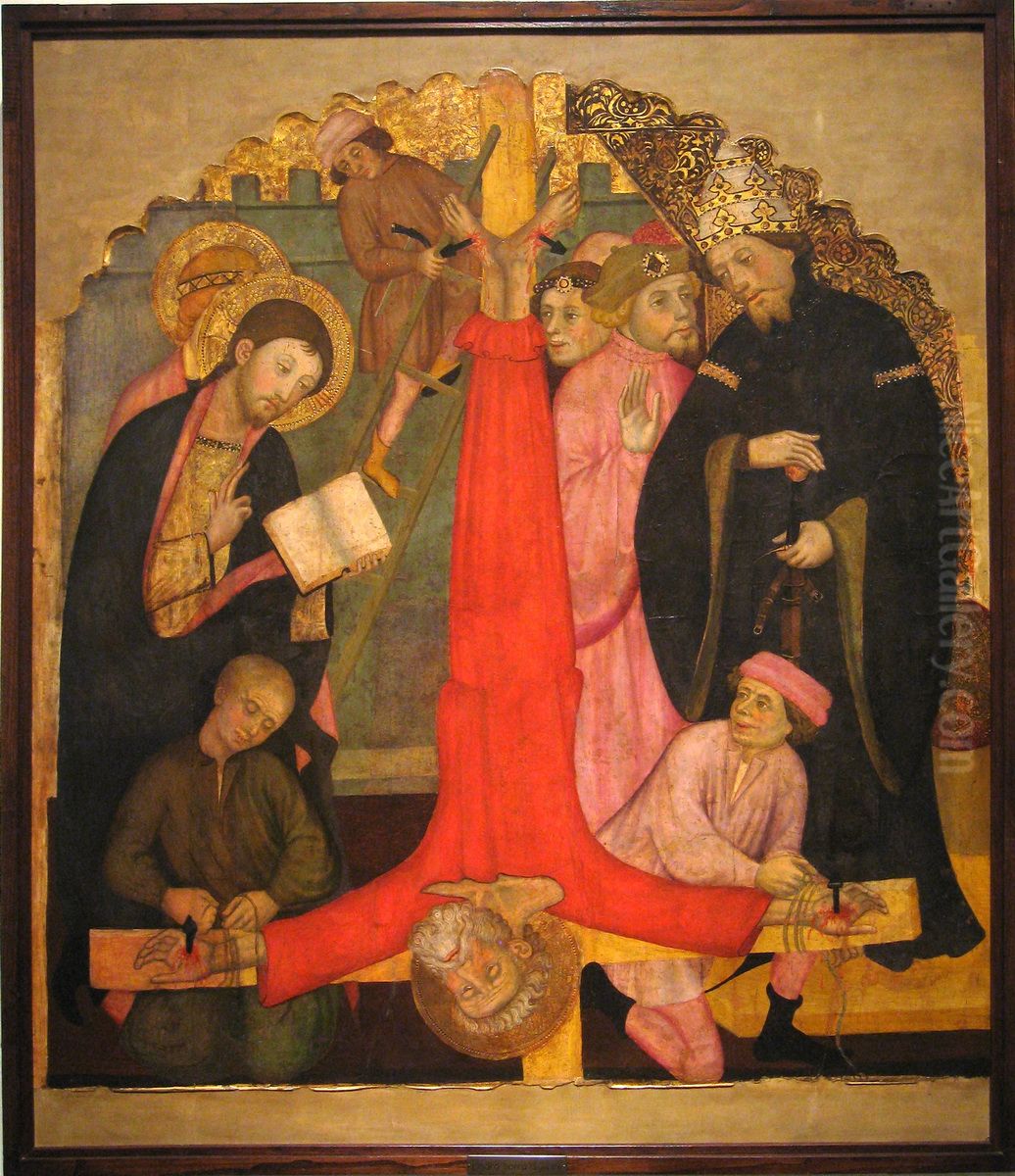 Crucifixio de Sant Pere Oil Painting by Pere Serra