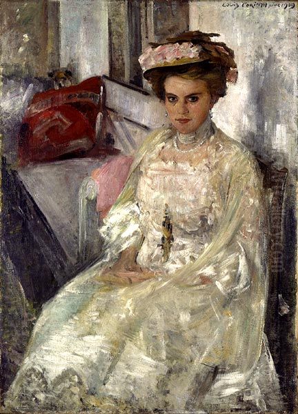 Portrait of Irma Hubner Oil Painting by Lovis (Franz Heinrich Louis) Corinth