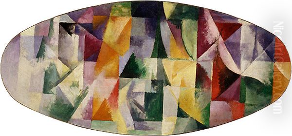 Windows Open Oil Painting by Robert Delaunay