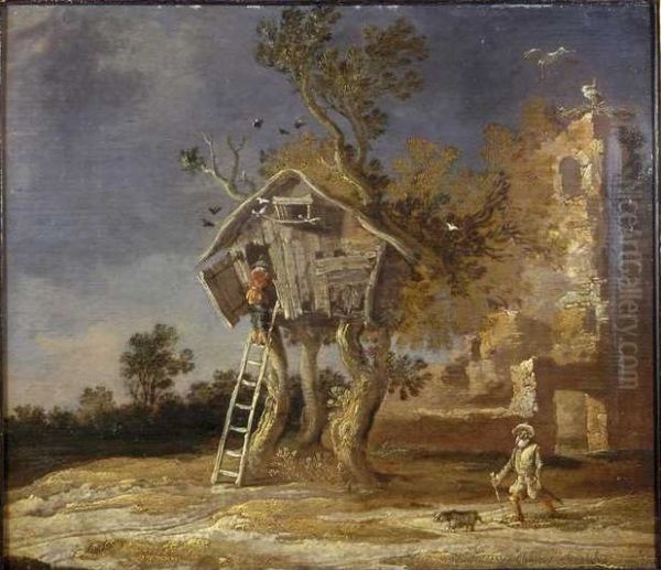 De Duiventil Oil Painting by Charles Cornelisz. de Hooch