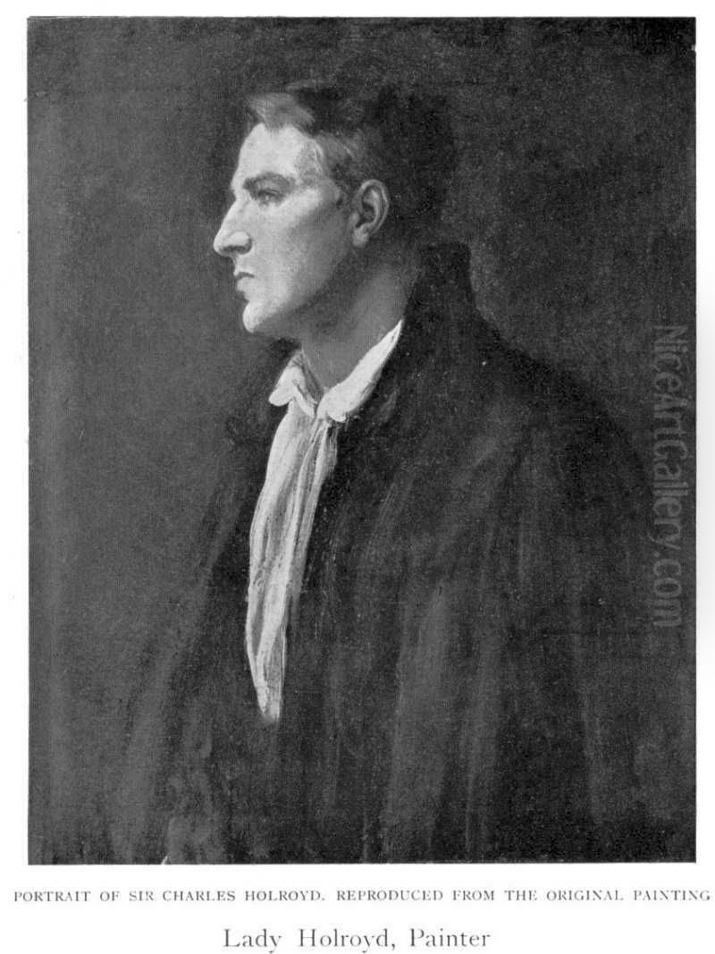 Portrait of the artist's husband Sir Charles Holroyd Oil Painting by Fanny Holroyd