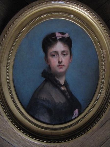 Self-portrait Oil Painting by Marie Josephine Nicolas