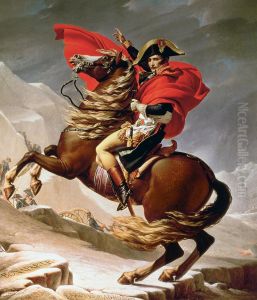 Napoleon Bonaparte crossing the Alps at the Grand Saint Bernard