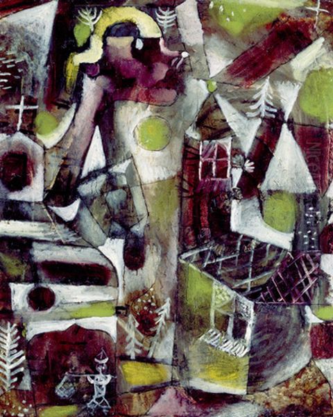Sumpflegende Oil Painting by Paul Klee