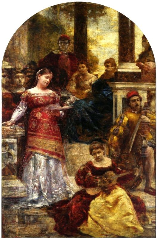 Italian siesta II. Oil Painting by Aleksander Gierymski