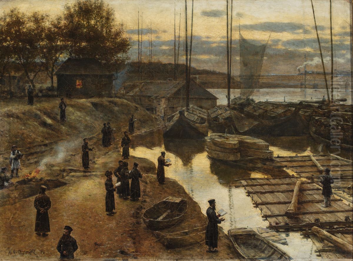 Swieto Trabek I Oil Painting by Aleksander Gierymski