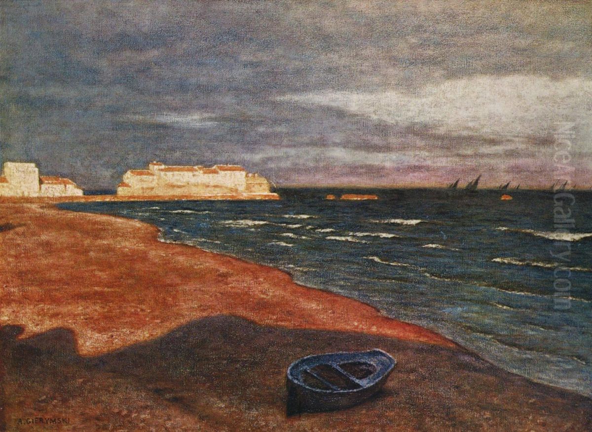 The Sea. Oil Painting by Aleksander Gierymski