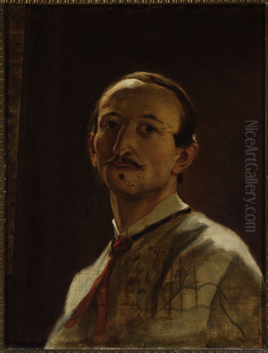 Self-portrait Oil Painting by Artur Grottger
