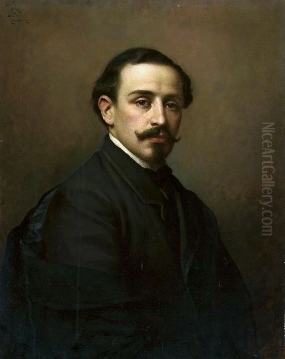 Portrait of Wladyslaw Rawicz (1832-1863) Oil Painting by Leopold Horovitz