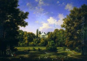 View of the Natolin Palace from the side of the park