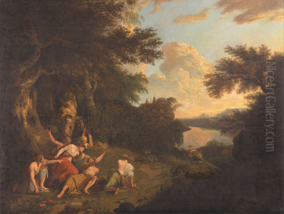 The Death of Orpheus Oil Painting by Thomas Jones