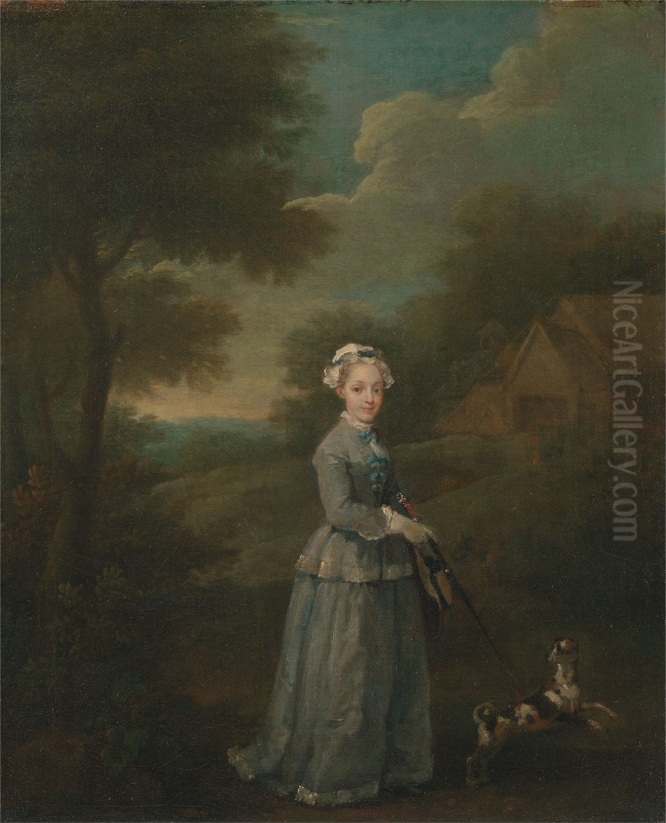 Miss Wood Oil Painting by William Hogarth